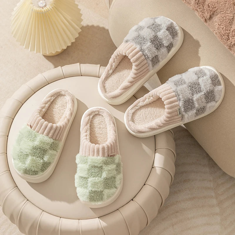 Chaussons Femme Damier